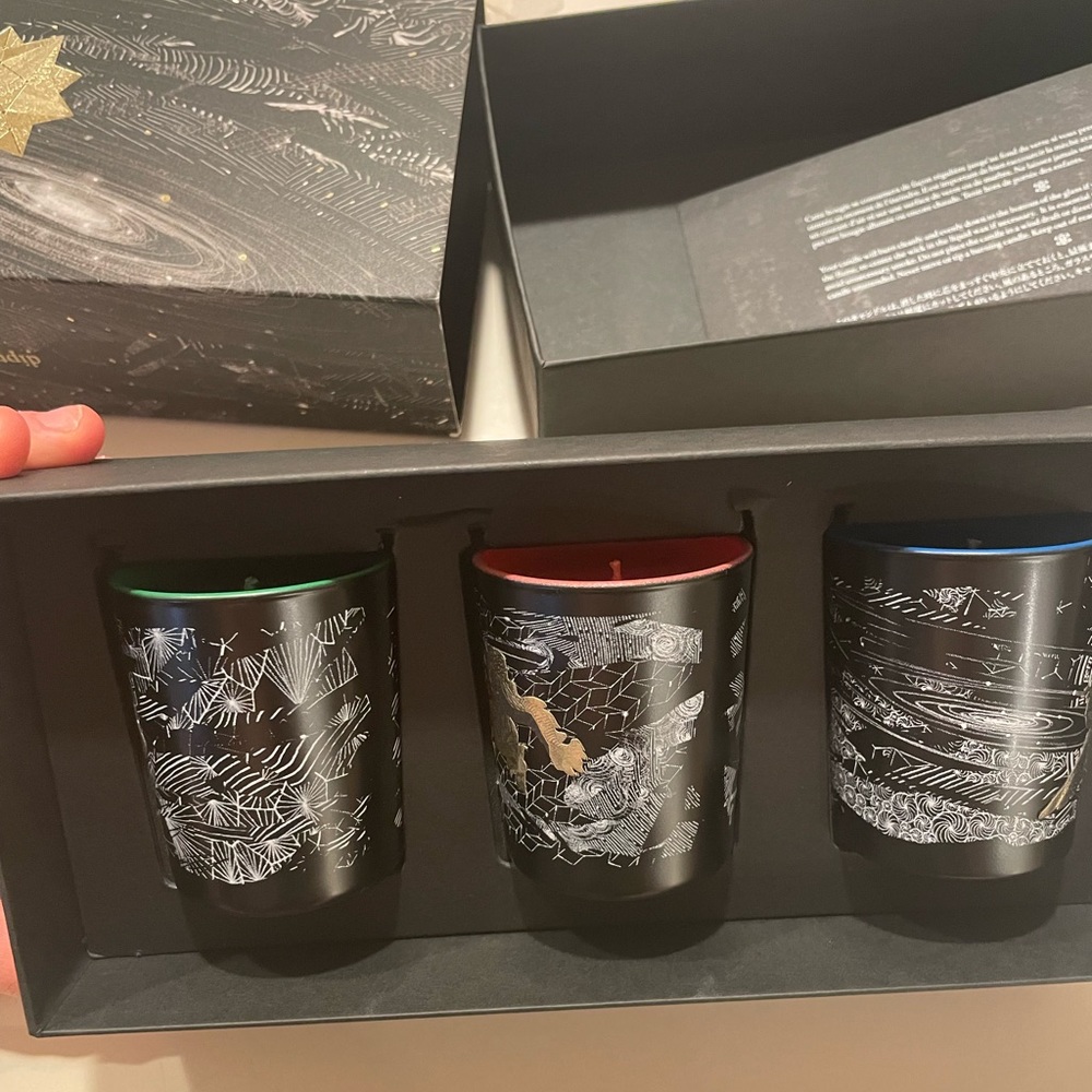 Diptyque limited edition set of 3 mini candles